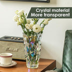 CEMABT 9.5inch 3.4 lb Glass Vases for Flowers Unbreakable Thickened Morden vase for Tables Centerpieces,Colorful,Vintage and Clear Rose Large Flower vases for Bouquet Unique Gifts（Colorful）
