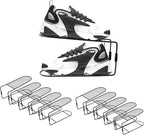 CiBiZi Shoe Slots Organizer 10Pack Metal Shoe Stackers for a Pair of Shoes Display Shelf Shoe Holder Shoe Storage Closet Organizers Shoe Space Saver Organizador de Zapatos Black