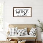 Family Lettering 12x22in Hanging Wall Sign with Life Positive Quote We Only Serve Expensive Wine Apricot Frame Wooden Plaque Birthday Housewarming Gift for Cottage Home Farmhouse Porch Wall Decor