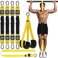 Pull Up Assistance Bands - Adjustable Heavy Duty Resistance Band for Pull Up Bar with 4 Assist Bands, Dual Footrests, Resistance Bands for Ｗorking Out, Strength Training, Home Gym