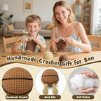 Inspirational Graduation Gifts for Son 2026 from Mom Dad, Handcrafted Crochet Basketball Keepsake, Basketball Gifts for Teen Boys Adult Bonus Son, Motivational Sports Desk Room Decor Accessories