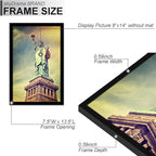 100% Solid Wood 8x14 Picture Frame, Black Frame for 8 x 14 Inch Picture Poster Photo, Light Weight 8 by 14 HQ Matte Black Frame for Wall - 1 Pack/Black/8"x14"