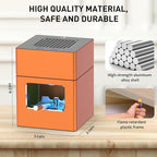Aluminum Housing Smokeless Ashtray, Multifunctional 3 in 1 Smoke Ashtray with Lighter & USB Rechargeable, HEPA Filter, Home or Office (Orange)