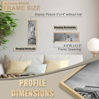 Natural Solid Wood 5x14 Picture Frame, Display 5 x 14 Inch Picture Poster Photo, Vertical & Horizontal Wall Hanging - 2 Pack/Natural/5"x14"
