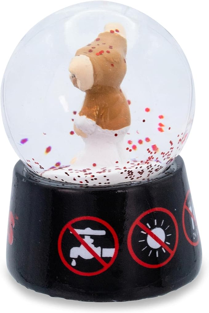 Gremlins Gizmo 3-Inch Mini Snow Globe with Swirling Glitter Display Piece | Horror Movie Collectible Keepsake