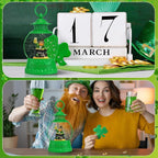 St Patricks Day Snow Globe Decor,St Patricks Day Light Up Snow Globe 6H Timer, USB/Battery Operated,St Patricks Day Home Party Decor