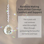 Sympathy Gifts for Loss of Loved One, Crystal Sun Catcher Rainbow Maker, Unique Condolence Memorial for Loss of Mom Dad Dog, Ideal Grief Bereavement Miscarriage Gifts (White)
