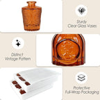 Brown Glass Bud Vases Set of 36, Mini Flower Vase for Centerpieces, Small Amber Bud Vases in Bulk for Wedding Decorations, Vintage Vase for Table, Recepetion, Home Décor