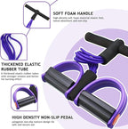 Pedal Resistance Bands with Handles, 21 Fitness Resistance Bands-6 Tube, Resistance Bands with Handles Pedal, Stretch Bands for Exercise Sit Up Exercise Equipment AB Workout Equipment for Women Men