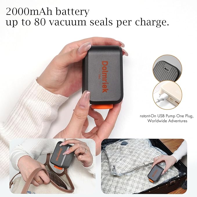 Travel Vacuum Storage Bags with USB Electric Pump, 9 Pack Compression Seal Bags for Luggage and Suitcase, Space Saver for Clothes and Clothing
