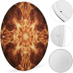 Wall Picture, with Beautiful Flame Pattern Printed Circular Iron Hanging Picture,Wall Art Decor,Home for Bedroom Living Room Bathroom Decor,Iron Painting 11.8X11.8 in