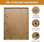 19x25 Aluminum Metal Picture Frame,Tempered Glass Gold Photo Frame 19x25 for Family Photo,Posters,Art,Document to Wall Mount Horizontally or Vertically