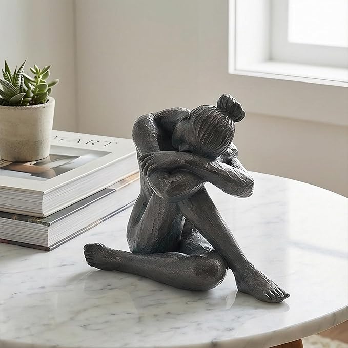 Guichifun Yoga Dancer Statue Home Decoration - Resin Sculpture Modern Creative Home Ballet Dancers Handicrafts Art Ware Shelf Decor Living Room Ornament Gifts 9 x 5.5 x 7.5 Inch