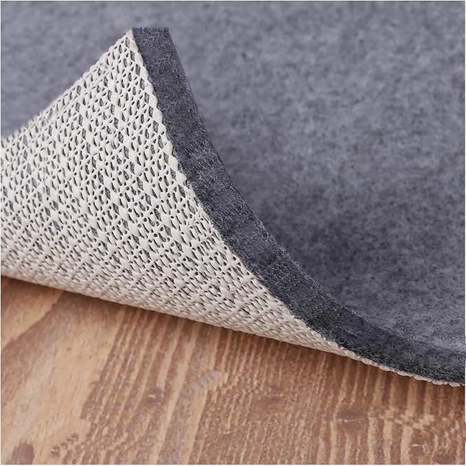 Non Slip Rug Pad Grippers - 5x7 Ft, 1/4" Thick, Felt + Rubber Double Layers Area Carpet Mat Tap, Provides Protection and Cushioning for Hardwood or Tile Floors