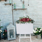 29.5in Wedding Arch Flowers Swag, Artificial Silk Hydrangea Rose Peony Sunflowers Swag with Green Leaves, Spring Decorative Swag Welcome Sign Flowers for Home Room Decor (C)