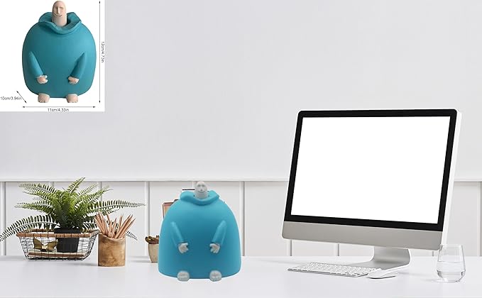 Funny Smiling Middle Finger Statue Ornaments, Novelty Resin Finger Man Sculpture Decorations, Quirky Middle Finger Hand Statue for Table Shelf Office Desktop Decoration