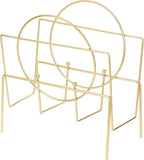 Gold Metal Modern Decorative Freestanding Floor Magazine Book Rack Storage Holder