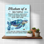 Sea Turtle Wall Art Decor Inspirational Wall Decor Posters Beach Themed Decoration for Bathroom Bedroom Living Room Home Office, Sea Turtle Gifts for Turtles Lovers (8 X 10 Inches, Framed)