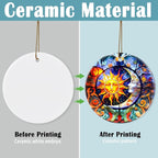Jocidea Sun and Moon Christmas Ornaments - Bumblebee Ornaments for Tree, Holiday Keepsake Gift Exchange