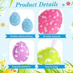 Jutom 54 Pcs Felt Valentine's Day Heart Hanging Ornaments St. Patrick's Day Shamrock Easter Egg Ornaments Heart Shaped Clover Baubles Shamrock Egg Felt Decoration for Holiday Favor (Cute)