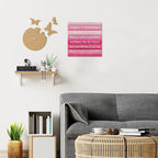 Inspirational Pink Wall Art Decor, Preppy Motivational Room Sign, Pink Positive Canvas Posters Art Work for Home Office Bedroom Living Room Kitchen Bathroom (8 X 8 Inches, Framed)