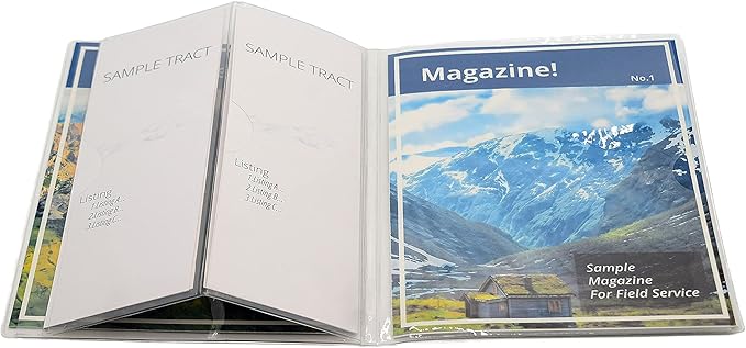 ASVP Shop JW Field Service Vinyl Magazine and Tract Organizer Holder Supplies