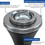RELIANCER Floor Standing Ashtray w/Detachable Cigar Container,Stainless Steel Cigarette Ash Tray,Outdoor Self-Cleaning Ash Holder w/Weighted Base,Cigarettes Butt Receptacle Disposal for Home Patio