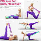 RENRANRING Resistance Bands for Working Out, Exercise Bands for Physical Therapy, Stretch, Recovery, Pilates, Rehab, Strength Training and Yoga Starter Set