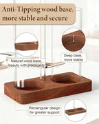 Incense Holder with 7.8" & 5.9" Glass Jars, 2 in 1 Incense Sticks Holder & Ash Catcher, Upside Down Incense Burner with Storage for Meditation, Yoga, Spa, Home Decor, with 20 Incense Sticks & Brush