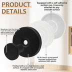 Zorfeter 2 PCS Suction Cup Wreath Hanger, Waterproof Suction Cup Hooks Hanging 15 Lbs Wreath Holder, Strong Hold Suction Hooks for Front Door/Windows/Glass(Black)
