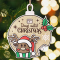 Christmas Elk Snowflake Ornaments for Trees Decorations, Wooden Countdown Hanging Pendant Charms Xmas Reindeer Decorative DIY Craft Hanging Ornaments for Christmas Decorations