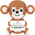 DAFURIET Gifts for Him/Her: Stuffed Animal Women/Men Thank You Present, Handmade Positive Crochet Monkey Emotional Birthday Mother's Day Easter Retirement Gifts for Teacher Friend Coworker Couple