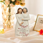 Mom Gift, Mom and Daughter Figurine, Gifts for Moms from Daughter for Mother Day, Anniversary, Birthday, Christmas, Sculpted Hand-Painted Statue