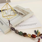 Feng Shui Yoga Ornament Handmade Natural Gemstone Crystal Hanging Ornaments for Home Decoration Window Decor（Style8）