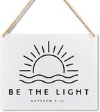 Lacosu Wall Pediments Bible Verses Wall Decor,Be The Light Sign,Matthew 5 14 Wall Decor Sign,Christian Wall Decor,Matthew 5 14 Gift,Christian Decor,Christian Gifts,10x8 Inches