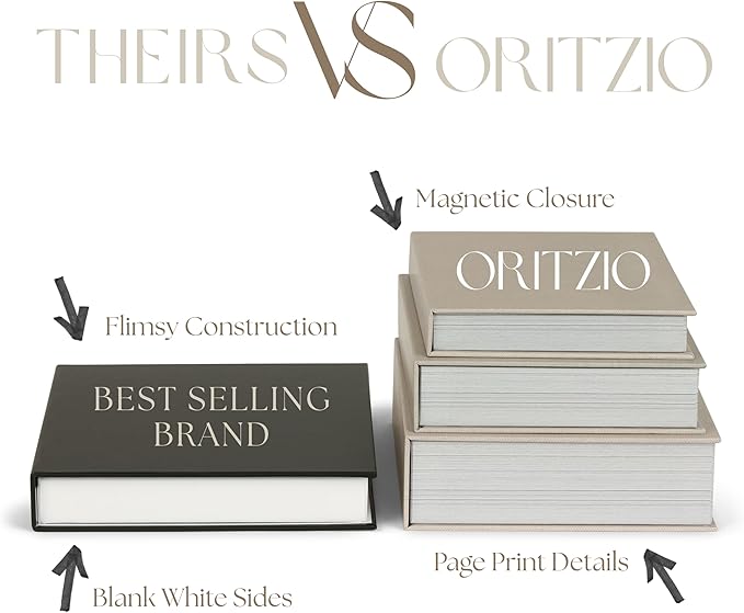 9 Faux Books White- Decorative Box with Hidden Storage, Home Staging Accessories, Coffee Table Decor, Paper Wrapped Bookshelf, White Home Accents, Old Money Aesthetic