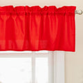 Sweet Home Collection Kitchen Window Tier, Swag, or Valance Curtain Treatment in Stylish and Unique Patterns and Designs for All Home Décor, Ribcord Red