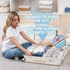 Cube Vacuum Storage Bags, 4 Pack Medium Size (25x19x11 inch), Vacuum Seal Bags for Clothing, Compression Packing for Clothes, Blankets, Baby Clothes, No Pump Needed