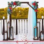 2Pcs Artificial Peony Flower Swag 16in Decorative Swag with Eucalyptus Leaves Silk Floral Swag Wedding Arch Flowers for Ceremony Home Wall Door Decor