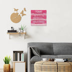 Pink Wall Decor, Inspirational Office Wall Art for Women, Motivational Quotes Room Decor For Teen Girls, Pink Framed Canvas Posters for Bedroom Kitchen Home Decorations, 8 x 8 Inches