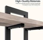 HOOBRO Floating Shelves, 15 Inch Wall Shelf Set of 4, Wall Mounted Storage Shelves 2-Tier, Hanging Bathroom Shelves, for Living Room, Bedroom, Bathroom, Kitchen, Greige and Black BG32BJP401