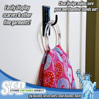 Clear Plastic Retail Scarf Rings - Round Fine Garment Hangers - 2.58" ID - 3.25" OD - 500 Pack