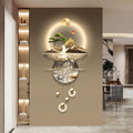 LED Light Decor Wall Art, 3D Art Wall Decor with Light, Decors Walls Sculptures Large 3D Art, Decors Walls Sculptures Lighting Modern, Plug-in Power Supply, Gold F, 23x53IN