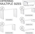 ANDGOO 10 Pack Acrylic Display Risers, 2 Set(7”L~8”L~9”L) Perfume Stand Organizer, Easy to Store Clear Cupcake Stand, Display Risers for Retail Stores Special Events Exhibitions Home Decoration