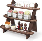 Wooden Display Stand, Tiered Cupcake Stand, 3 Tier Display Stand Riser, Rustic Risers Dessert Table Display Shelf Spice Rack Organizer Holder, Cologne Stand Perfume Organizer Stand