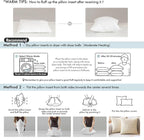 MIULEE Throw Pillows Inserts, Pack of 4 24x24 Inch 100% Virgin Fiber Filling Bed Couch Pillows