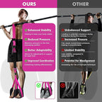 HPYGN Two Foots Pull Up Assistance Bands, Heavy Duty Resistance Band for Pull Up Bar, Adjustable Weight/Size with Fabric Feet/Knee Rest, Bands for Pull Up Assist for Strength Training, Pull Up