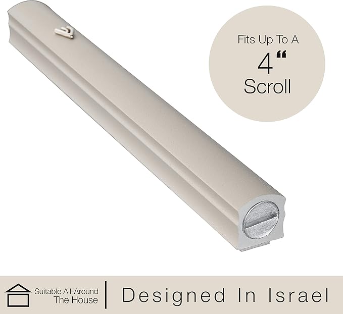 A&S Mezuzot Alumium Mezuzah Case in Silver Shin Design Weatherproof Door Mezuza Judaica Art for Home Blessing (Ivory, 5 Inches)
