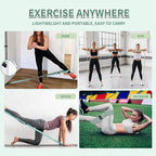 9 PCS Fabric Resistance Bands Set for Working Out, Non-Slip Exercise Booty Bands for Women & Men Leg and Glutes with Hair Ties and Tape Measure - for Home Gym Workout, Yoga, Pilates