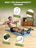 Pilates Bar Kit with Resistance Bands,260LBS Heavy Duty Resistance Bands for Working Out, Strength Pilates Equipment with Handles Door Anchor, Versatile Pilates Kit for Man Woman Full-Body Workouts